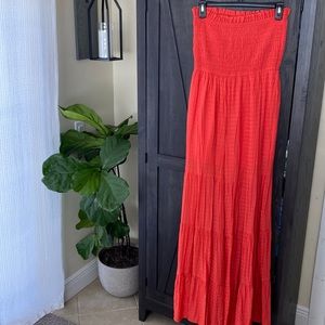 Boho wide leg sexy strapless jumpsuit
